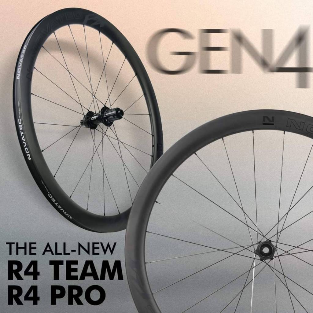 NOVATEC第四代 R4 碳纖維公路車碟煞輪組R4 TEAM Gen4/R4 PRO Gen4(免運)