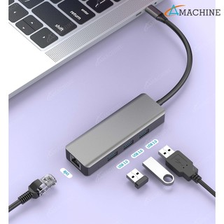 【Amachine】TYPE C 網路 4合1 HUB支援蘋果iPad/macbook/asus/acer/lenovo