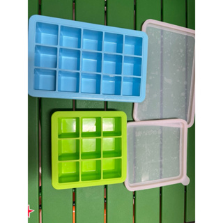食品級矽膠軟蓋可疊衛生製冰盒/副食品盒