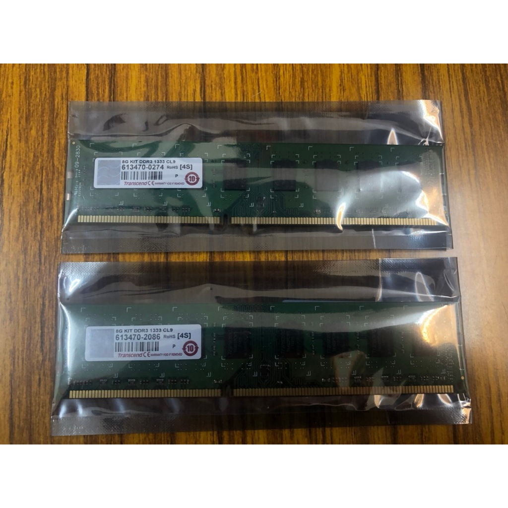 【創見 Transcend】8G Kit DDR3 1333 記憶體 - 全新未拆封