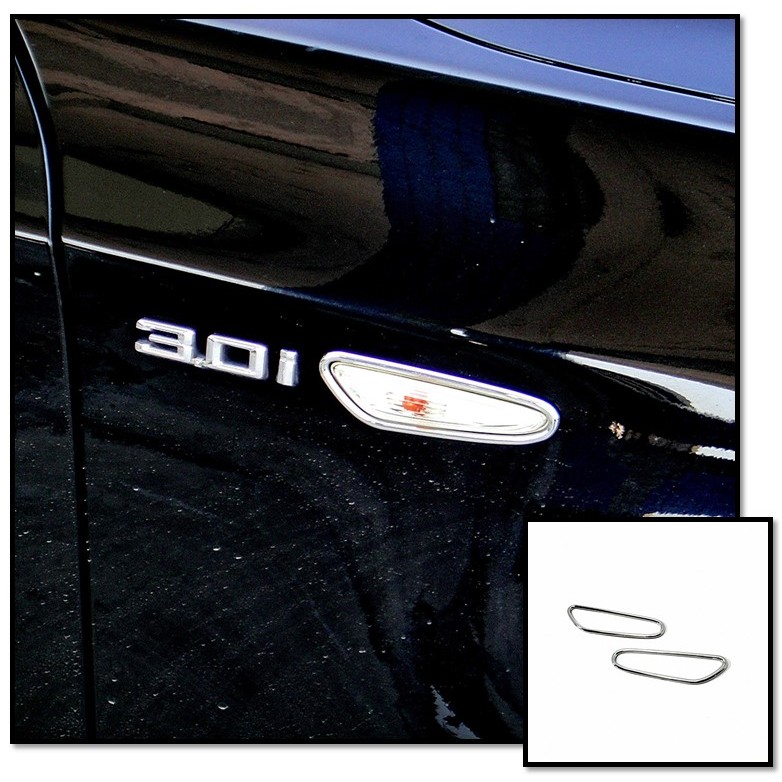 圓夢工廠 BMW X3 E83 2003~2010 改裝 鍍鉻銀 車燈框飾貼 葉子板 側燈框 方向燈框