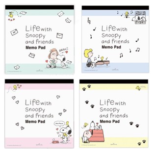 【莫莫日貨】日本製 Hallmark 史努比 snoopy 4圖案 全綵便條紙 留言紙 memo (共4款)