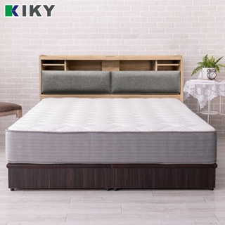 【KIKY】飛燕床頭搭配三分床底 二件組 台灣製造｜✧單人、雙人、雙人加大✧ 附插座貓抓皮靠墊床頭片 床組