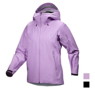 【Arcteryx 始祖鳥】女 Beta LT 防水外套 黑 波光紫 GORE-TEX 登山外套 X000006716