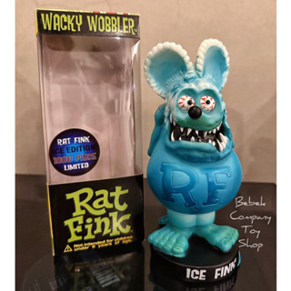 絕版 2005年 wacky wobbler Funko Rat Fink 老鼠芬克 搖頭娃娃 搖頭公仔 冰藍色