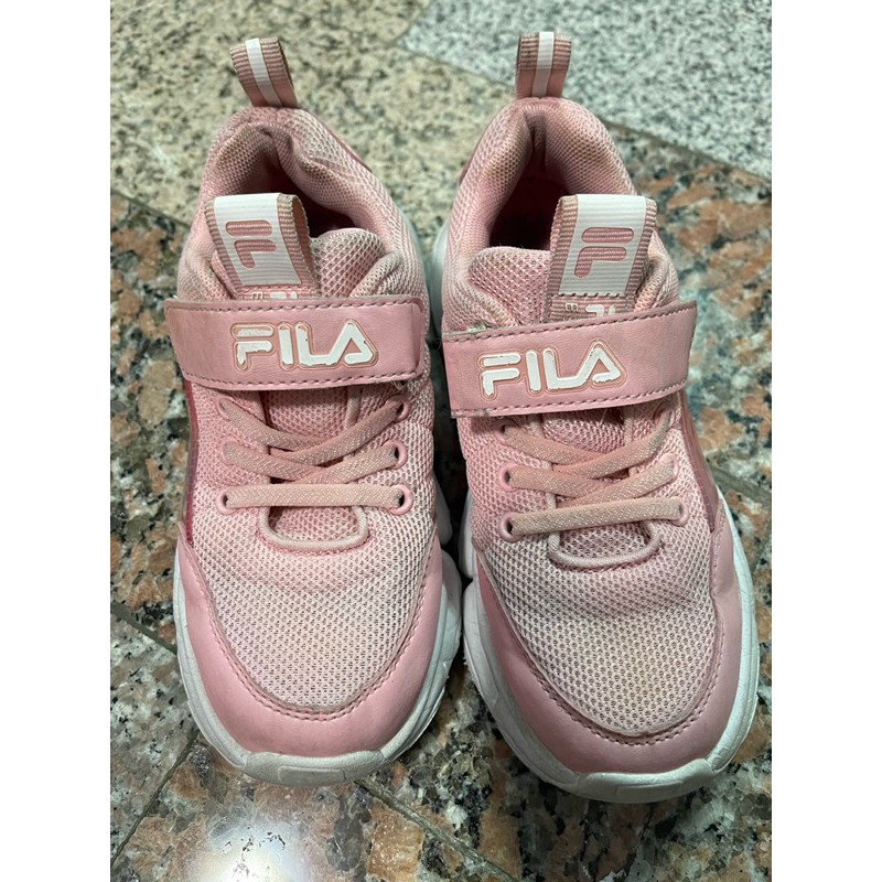 FILA 粉色 兒童 運動鞋 跑步鞋 二手