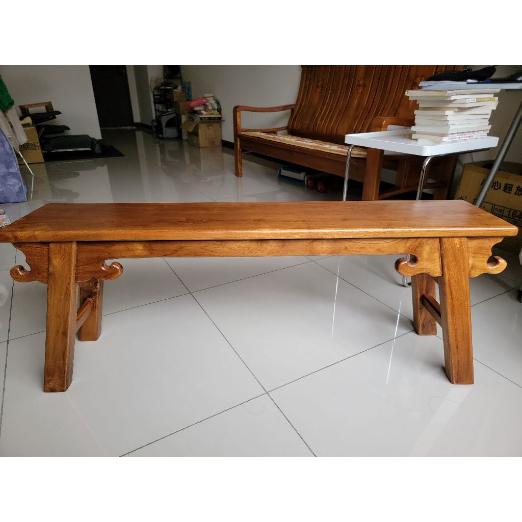 (二手) 印尼 全柚木實木椅條 柚木椅條 實木椅條 柚木餐桌椅 實木餐桌椅 椅條 板凳