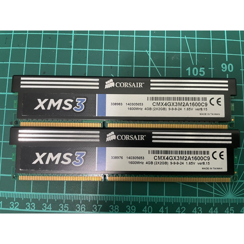 Corsair海盜船 DDR3 1600 4GB 2X2GB 記憶體 RAM兩隻一組