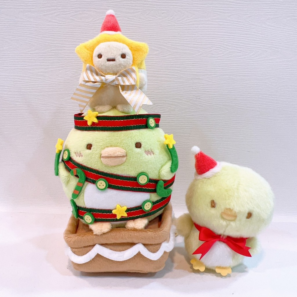 艾德雜貨 日本正版 角落生物 Sumikko Gurashi 企鵝粉圓星星聖誕節 娃娃 聖誕樹 玩偶