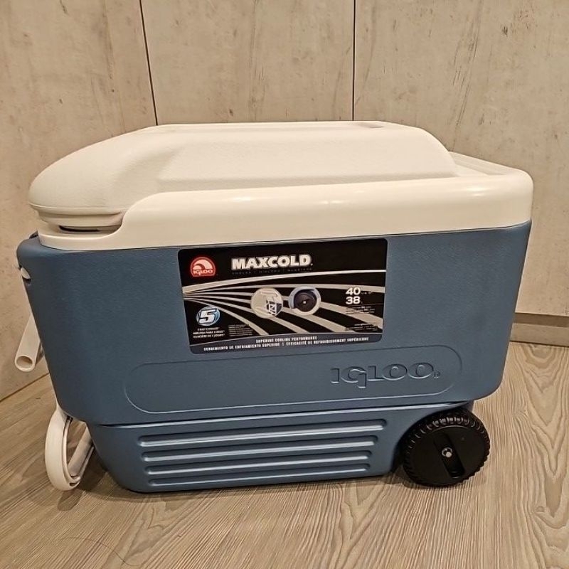 二手 IGLOO 美國製３８公升滾輪式冰桶 Igloo MaxCold 40QT Roller Cooler