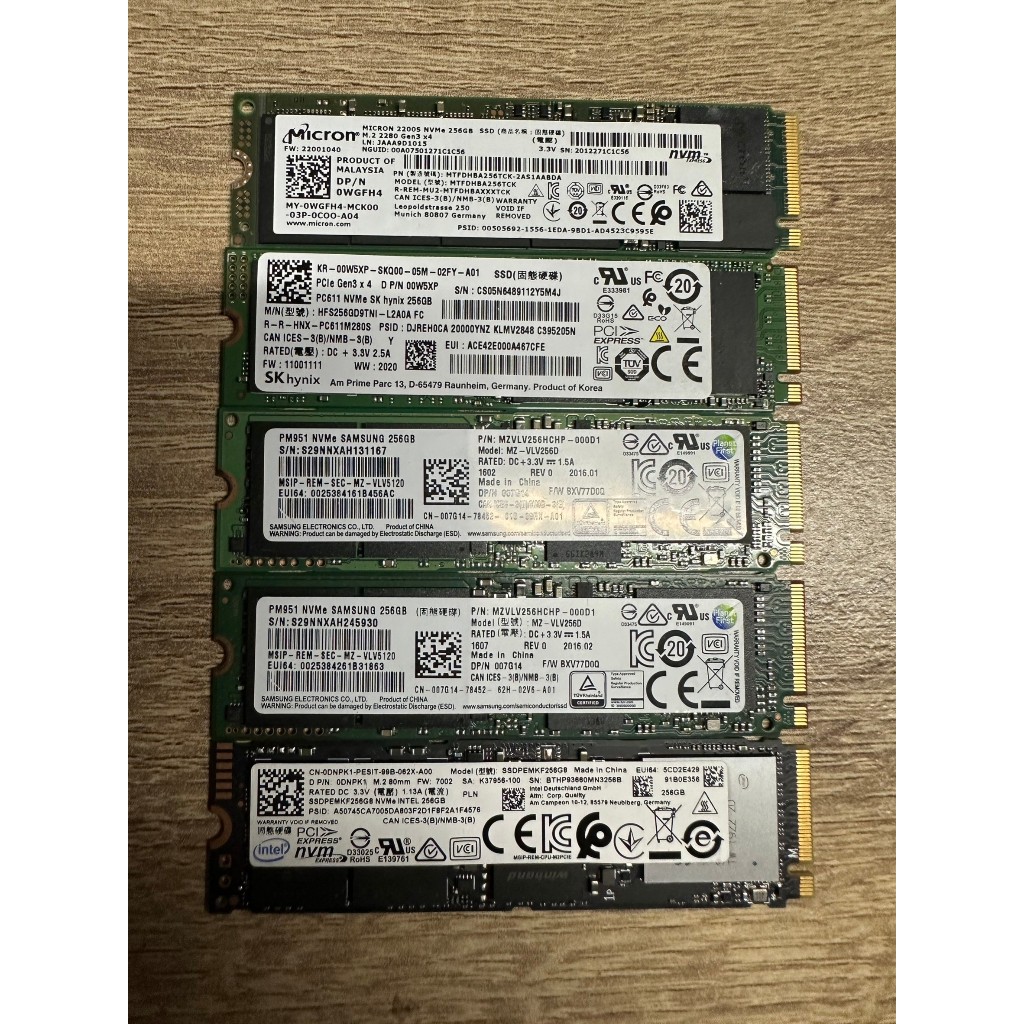 SSD硬碟 M.2 2280 NVMe(SSD M.2 120GB、240GB、480GB)