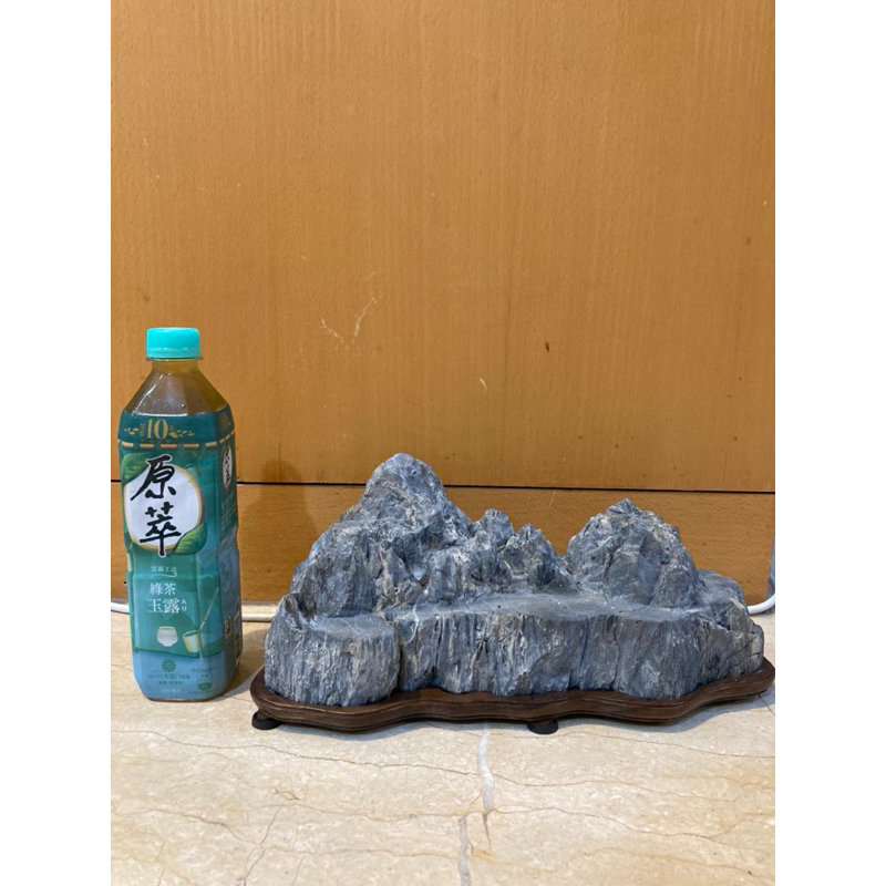 稀有 天然原石 英石 平台山峰 寬33cm 宋山 精品擺件 青龍石 英德石