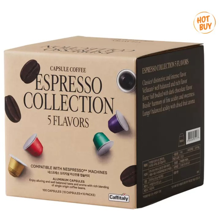 限時優惠🌸好市多線上購物🌸#139643 Caffitaly 咖啡膠囊組 內含5種風味 100顆