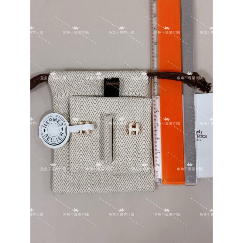 現貨🎁全新-愛馬仕耳環mini pop H //珍貴的玫瑰金➕白//含紙袋盒子緞帶