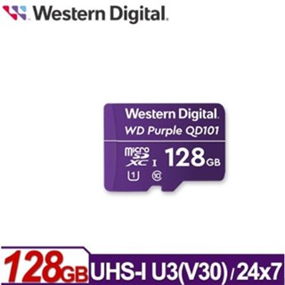 WD 紫標 MicroSDXC 128GB 高耐寫監控記憶卡