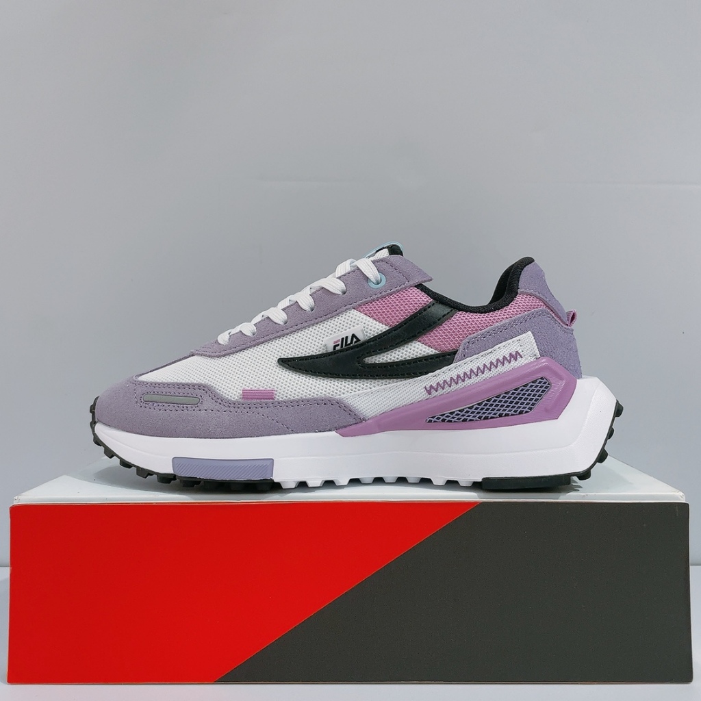 FILA 女生 淡紫色 麂皮拼接 舒適 透氣 運動 休閒鞋 5-C616X-152