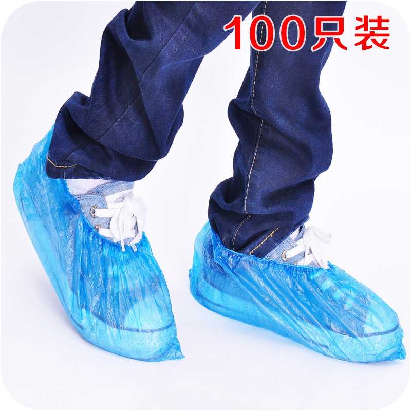 🔥🔥現貨🔥🔥一次性加厚PE塑膠鞋套防塵防水鞋套100隻(50雙)裝