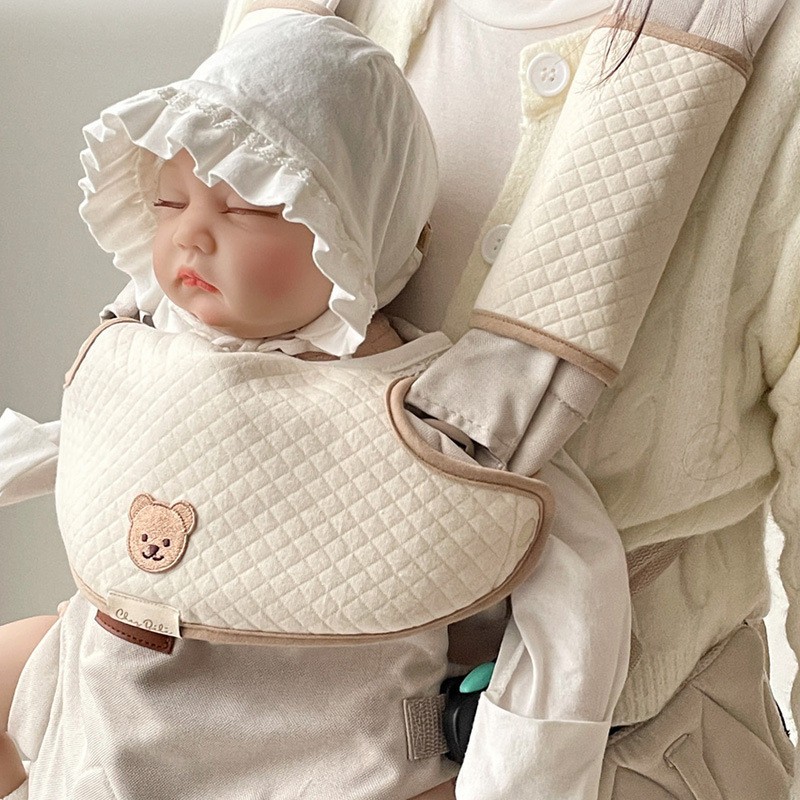 A205ins韓系嬰兒背帶胸前防咬巾