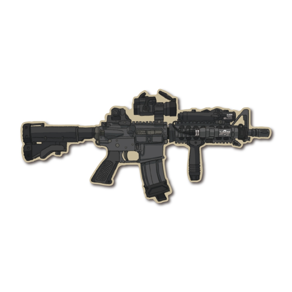 Mk18 Mod0步槍-PVC防水貼紙
