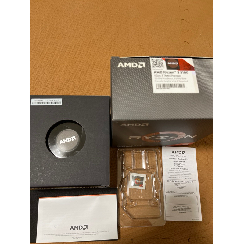 無CPU AMD Ryzen 3100 原廠風扇  全新 含盒 無保固 Wraith Stealth 原廠散熱器