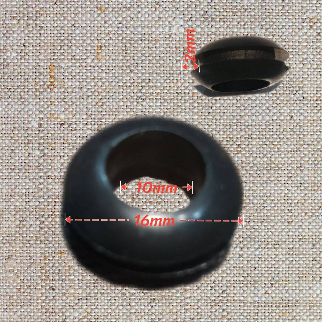 管線密封圈 雙面護線圈  護線圈 橡皮圈 橡膠圈 保護格線路 Φ7(2分管)/Φ10(3分管)- 黑色