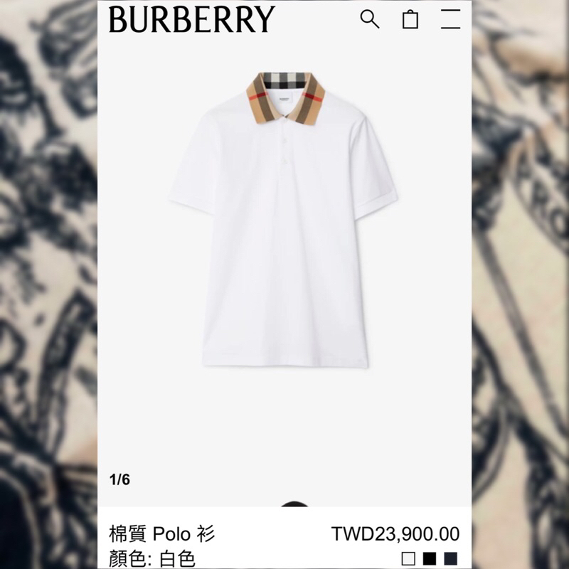🅱️ Burberry格紋領棉質 Polo 衫 2023年新款代購官網同步