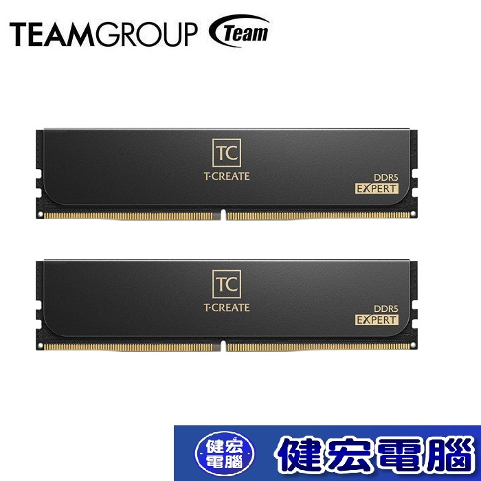 TEAM 十銓 EXPERT/引領者 DDR5 桌上型記憶體 黑 32GB(2x16GB) 6400MHz CL40