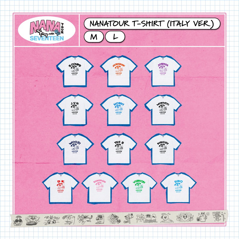 （賣場1/超取付）現貨 SEVENTEEN 官方 NANA TOUR 周邊 衣服 ITALY