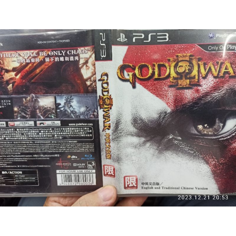 現況品 PS3 戰神3 中文版