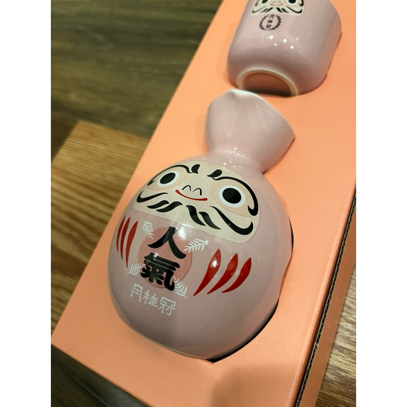 [全新] 🍶月桂冠 達摩 溫酒壺 酒瓶不倒翁 清酒杯 限量粉色(一壺一杯）