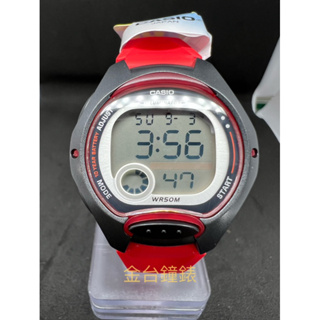 【金台鐘錶】CASIO 卡西歐 10年電力電池 (女錶) (黑框紅錶帶) 大型的螢幕 防水50米 LW-200-4A