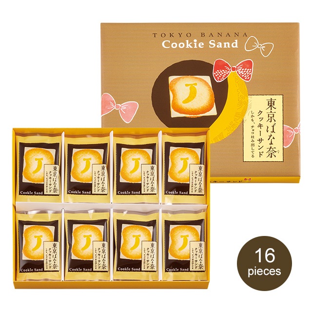 日本代購 東京BANANA 限定 餅乾夾心 牛奶香蕉巧克力味16入