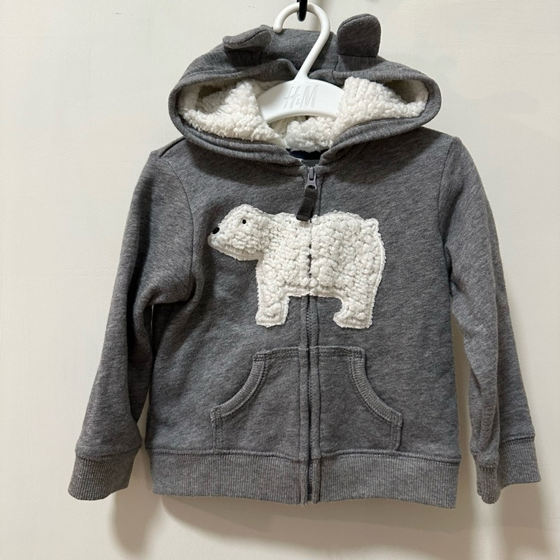 童裝寶寶🐻‍❄️北極熊帽絨絨連帽外套-18M