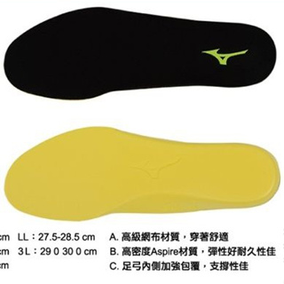 🏓🏐⚽️乒冠體育🏸⚾️🏓 Mizuno 機能慢跑鞋墊 J3TA230101 / J3TA240101