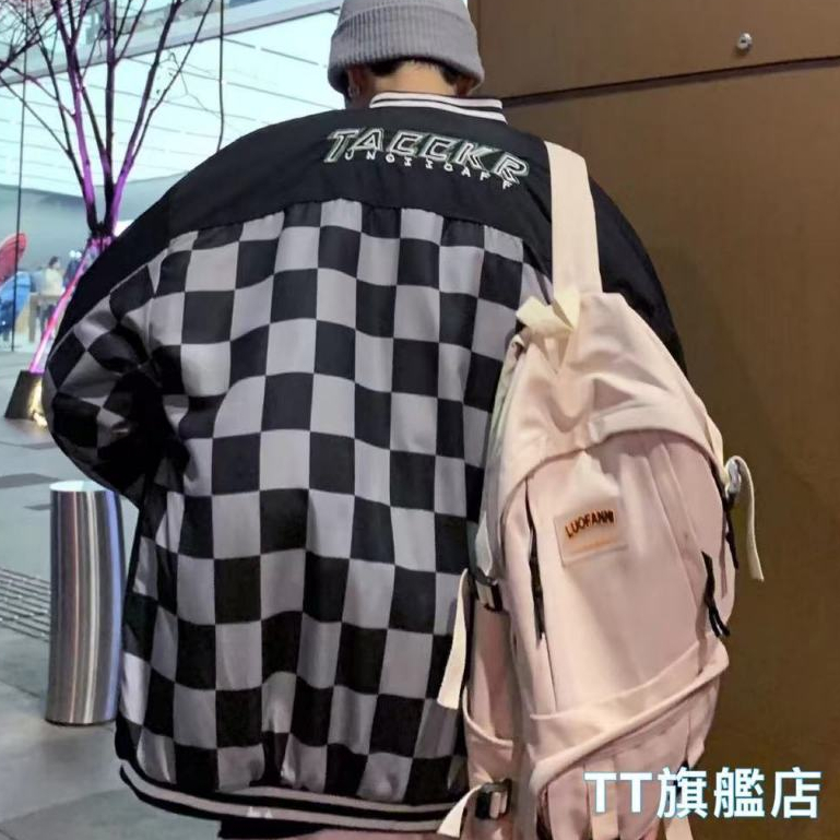 @TT旗艦店 冬季棋盤格子棉衣外套男 棉服外套 保暖外套 情侶外套 鋪棉外套 防寒外套 男生衣服 休閒外套1M8002