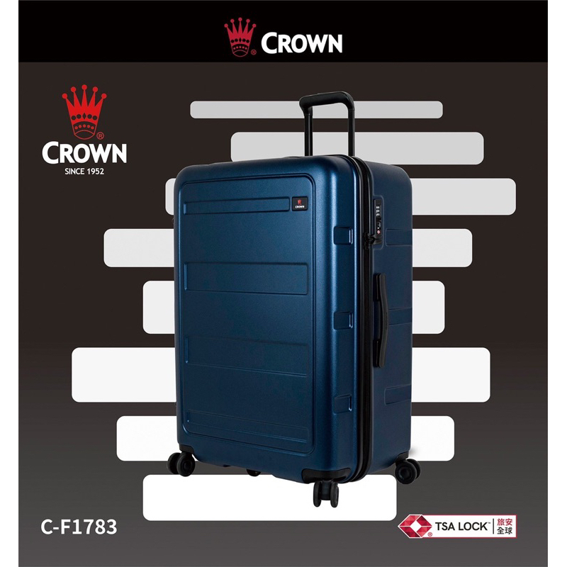 🌈享鐌🦣 Crown 29吋 PC 雙層公寓防盜拉鍊行李箱 C-F1783 綠色 #140899