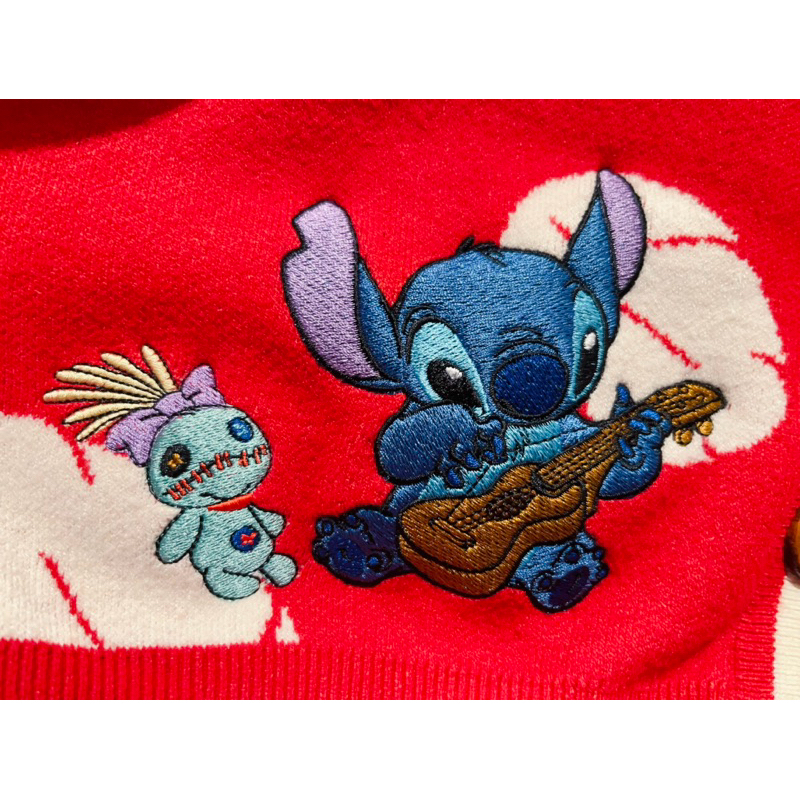 🌟正品🌟Disney迪士尼Lilo &amp; Stitch史迪奇+阿醜+莉羅 針織刺繡毛衣外套外搭🇺🇸美國專櫃BOXLUNCH