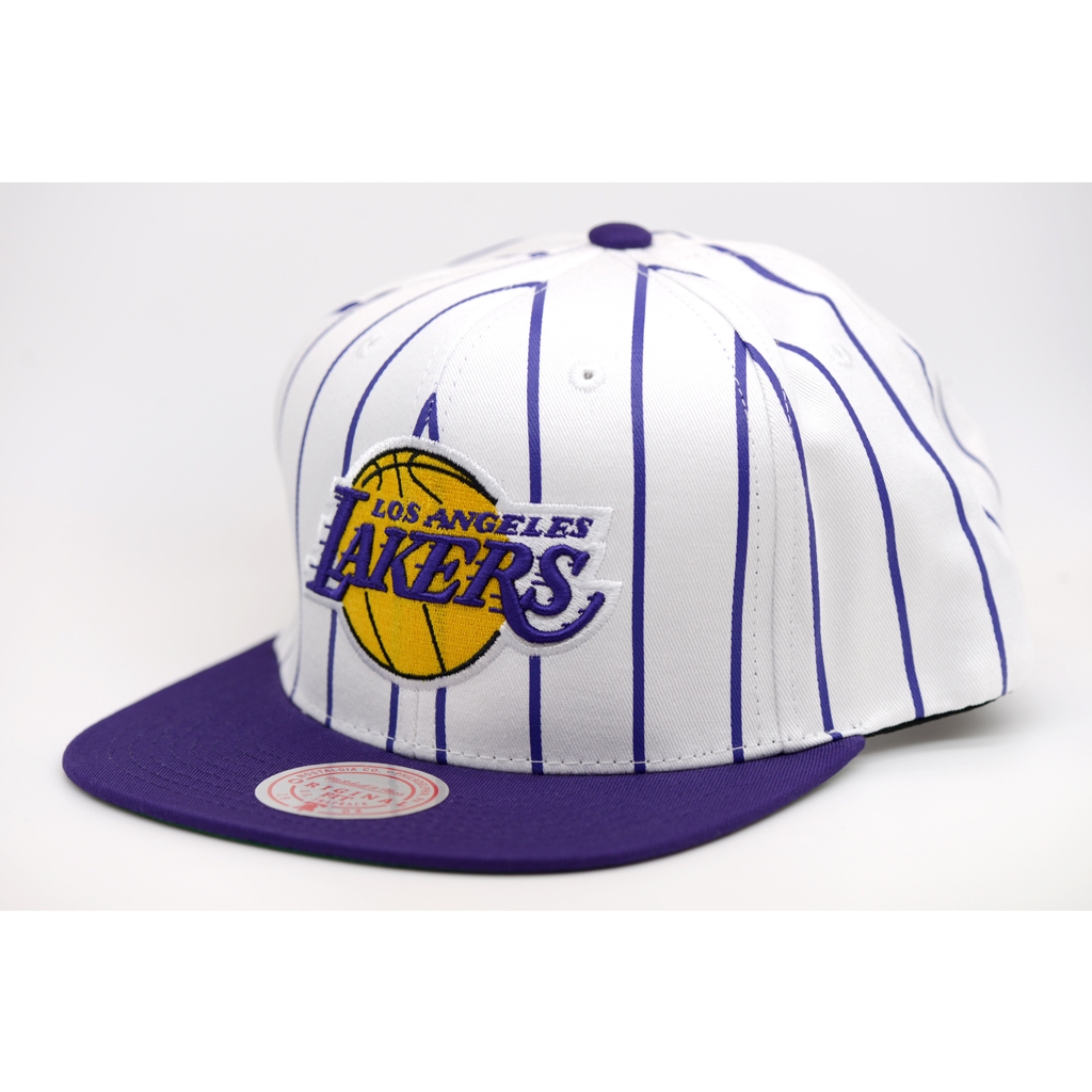 Mitchell &amp; Ness NBA 洛杉磯湖人隊 Retro Pinstripe 可調式帽子