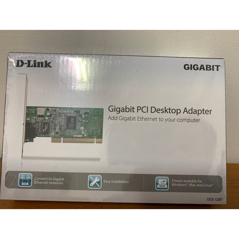 全新未拆D-Link 友訊 DGE-528T Gigabit高速乙太有線網路卡，PCI介面