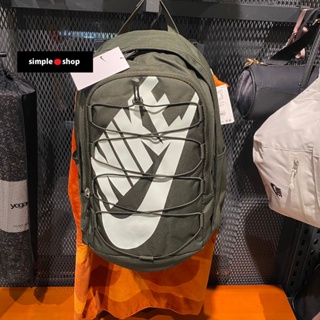 【Simple Shop】NIKE LOGO 運動背包 後背包 肩背包 筆電包 綠色 軍綠色 書包 DV1296-355