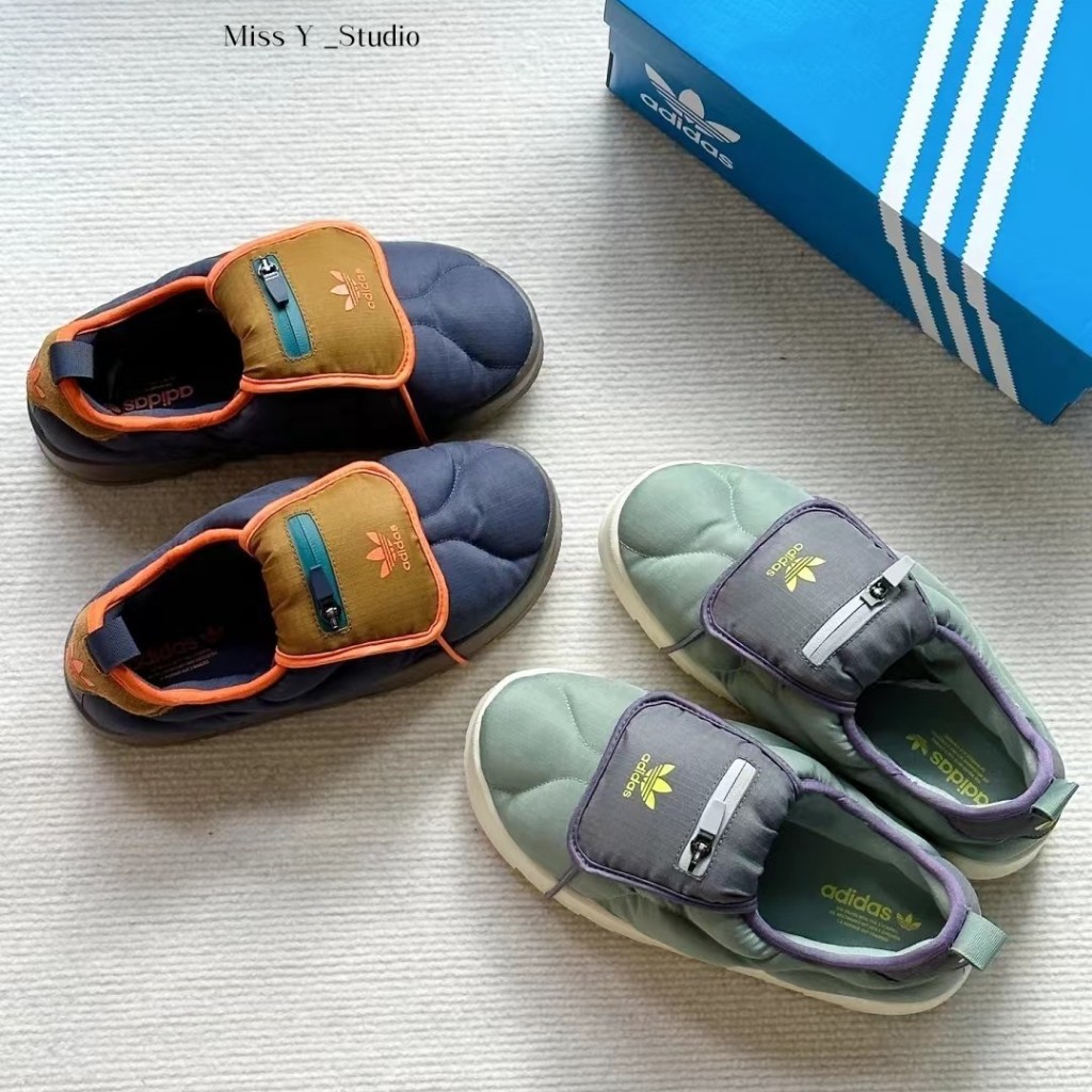 Adidas Originals Puffylette 綠灰 棕藍 麵包鞋 口袋鞋 懶人鞋 IF3956 IF3957