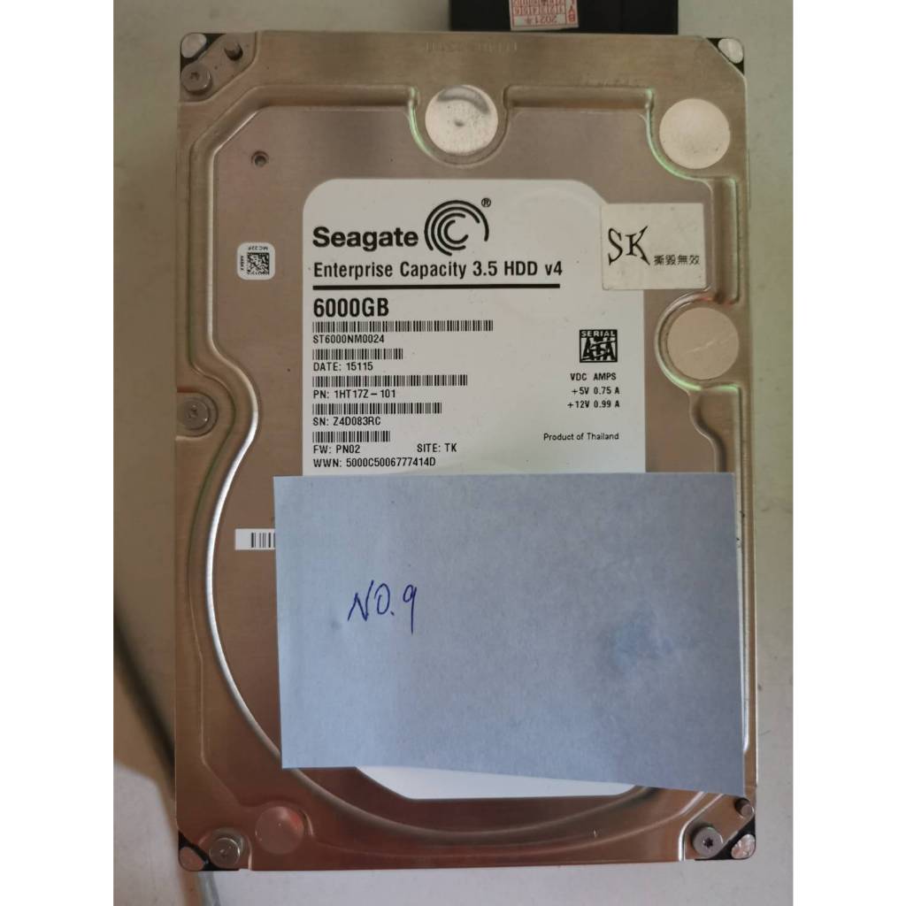 SATA 3.5吋硬碟 WD Toshiba Seagate HITACHI 6TB 企業級 6TB 硬碟 No.9