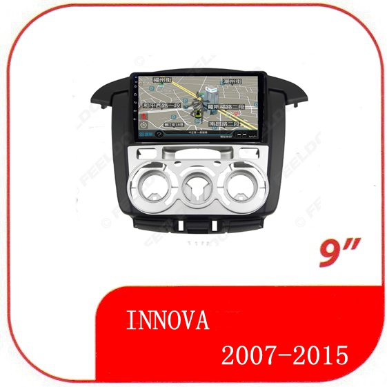 豐田 INNOVA 黑色 2007年-2015年 9吋專用套框安卓機