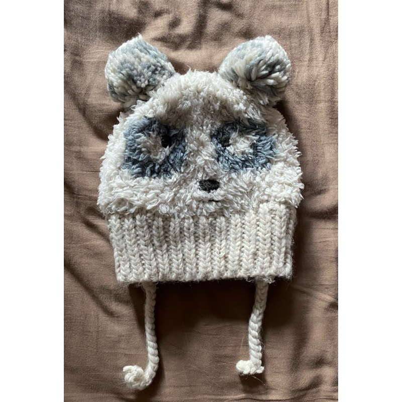 Zara 兒童 動物 貓熊 毛球 造型 毛帽