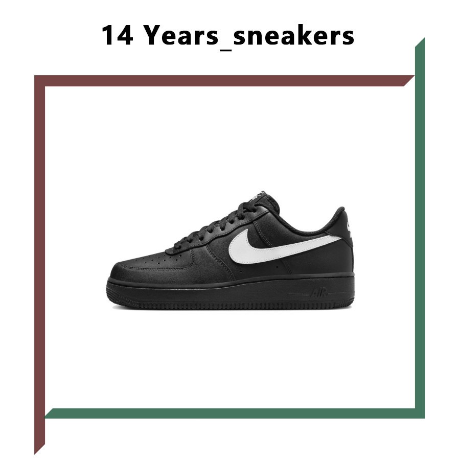 14Y#Nike Air Force 1 Low 空軍一號 黑白 全黑 白勾 AF1 黑武士 FZ0627-010