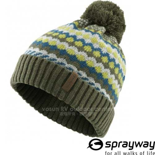 【Sprayway】兒童 輕量針織保暖遮耳毛帽 Swift Beanie/反摺毛線帽 摺邊帽子_淺卡其綠_000641