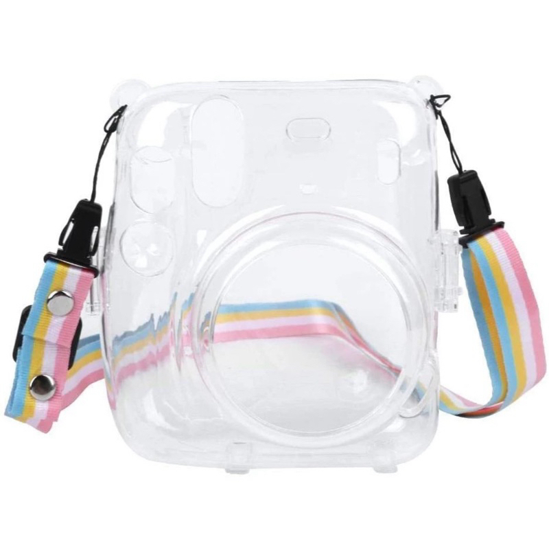 FUJI instax mini11 mini 11 相機包 透明水晶殼 保護套 防刮 保護 防摔 附肩帶