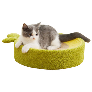 酪梨麻繩貓抓窩 貓咪玩具 貓抓板 貓咪紓壓 貓抓窩 貓窩 寵物睡床 磨爪玩具 貓玩具 貓床 貓窩 麻繩