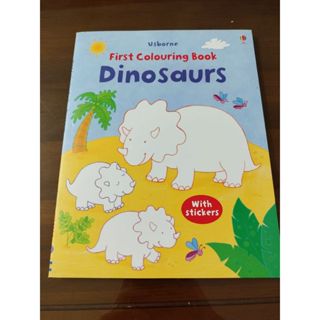Usborne紅蘿蔔工作坊 First Colouring Book Dinosaurs 兒童英文貼紙書(著色書) 全新