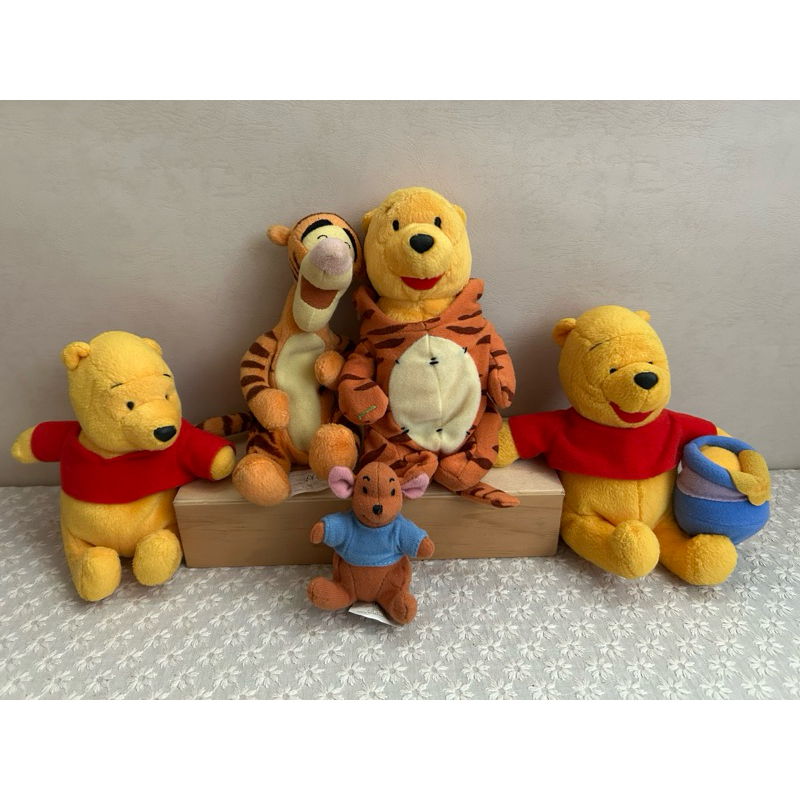 麥當勞 早期 2000年 小熊維尼 5隻一起賣 娃娃 布偶 玩偶 二手 A2